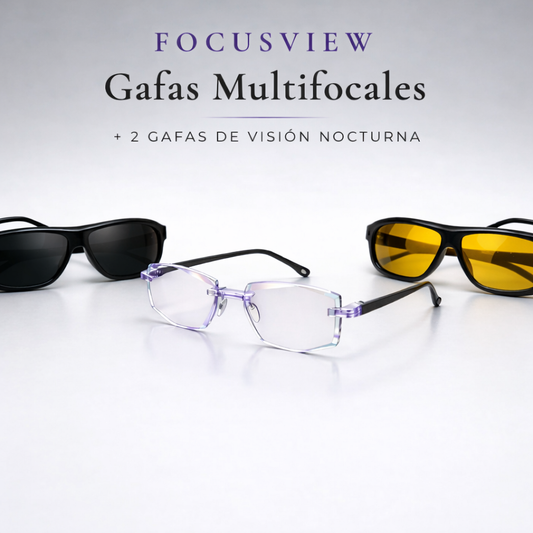 (PAGUE 1 Y LLEVE 3) FocusView Gafas Multifocales + 2 Gafas de Visión Nocturna